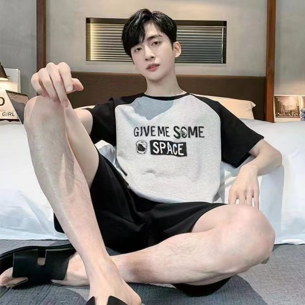 Men's Summer Short Sleeve Shorts Suit Korean Style Loose - Image 4