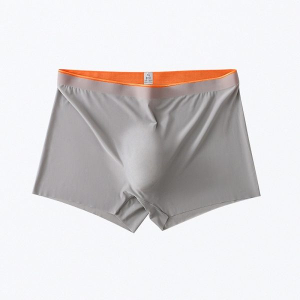 Men's Ice Silk Orange Edge Seamless Underwear Boxers - Image 6