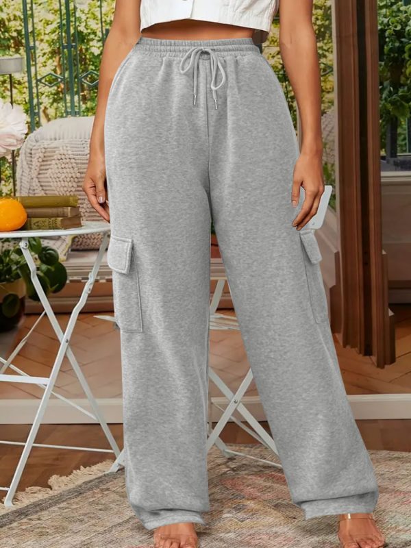 Loose Fashion Pocket Drawstring Women's Sweatpants - Image 7