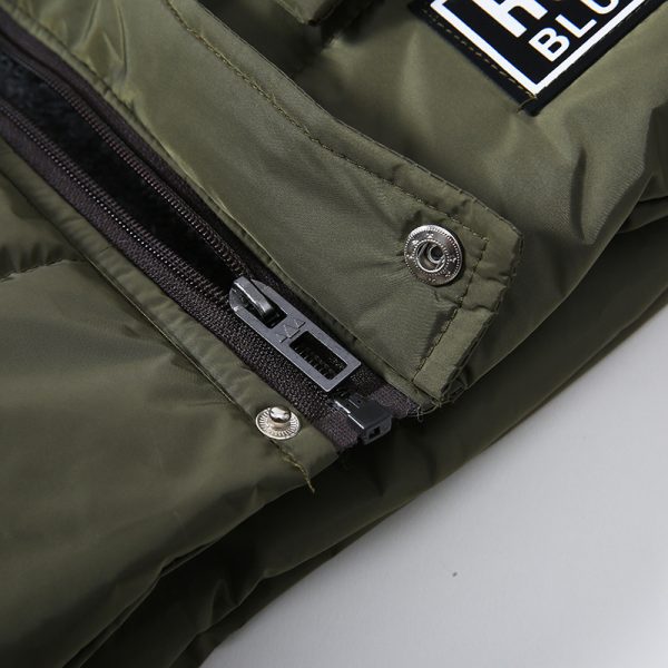Boys Large Fur Collar Padded Warm Cotton Jacket - Image 7