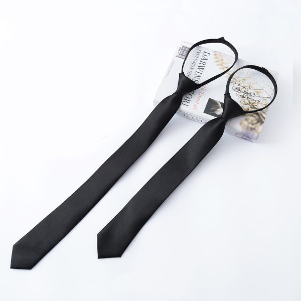 Lazy Zip Tie Men's Business Formal Shirt Accessories Narrow - Image 2