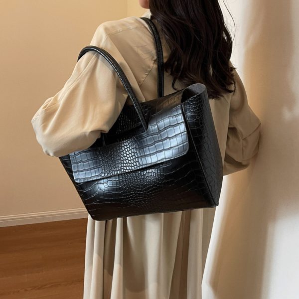 New Stone Pattern Large Capacity Handbag - Image 4