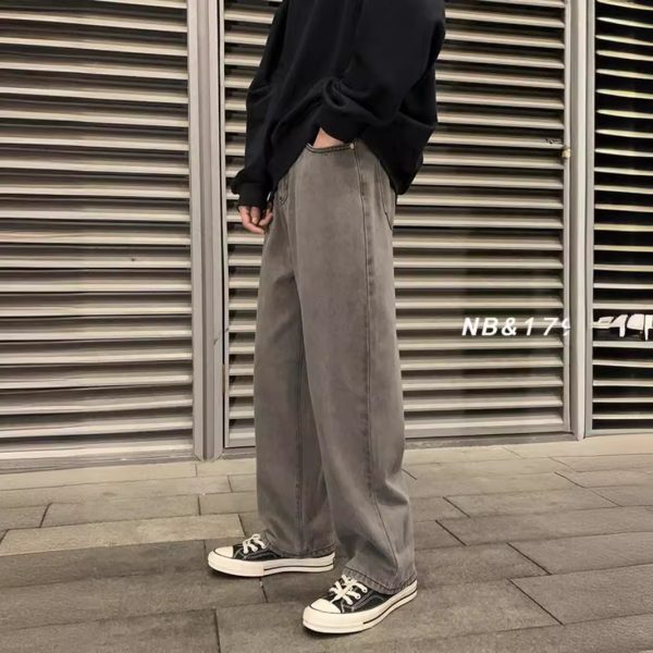 Trendy Couple Straight Loose Pants Trendy - Image 3