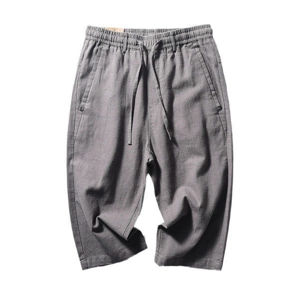 Casual Cool Breathable Cotton Linen Capri Pants - Image 6