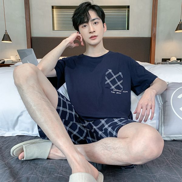 Men's Summer Short Sleeve Outer Wear Plus Size Homewear - Image 10