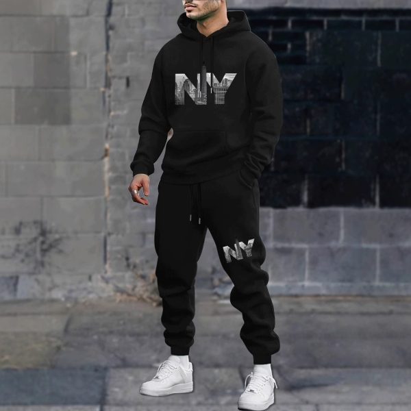 Leisure Sports Sweater Sweatpants Men's Suit - Image 3