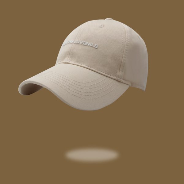 Cotton Letter Curved Brim Adjustable Baseball Cap - Image 3