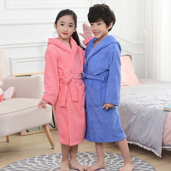 Pure Cotton Hotel Bathrobe Thickening Towel Material Nightgown - Image 4