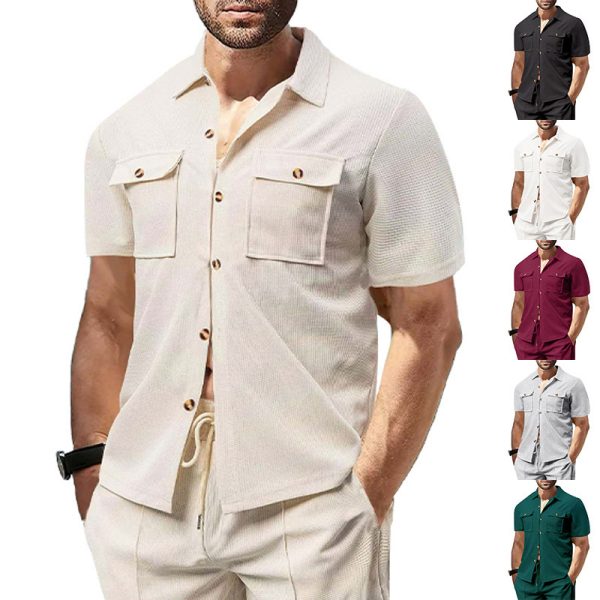 Men's Summer American Leisure Cargo Shirt - Image 2