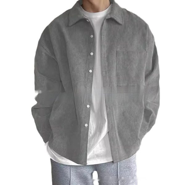 Men's Corduroy Long-sleeved Casual Shirt - Image 5