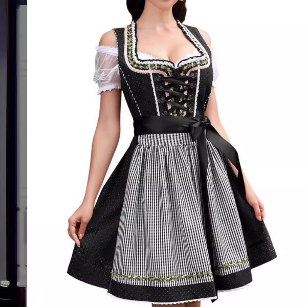 Halloween Maid Uniform Barpool Women's Sexy Mini Dress Dirndl - Image 2