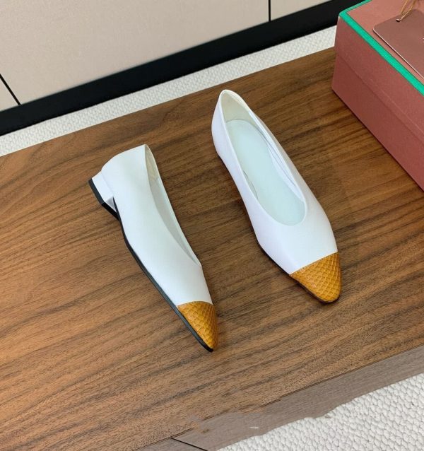 Color Matching Flat Bottom Pumps Retro Loafers One Pedal Shoes - Image 2
