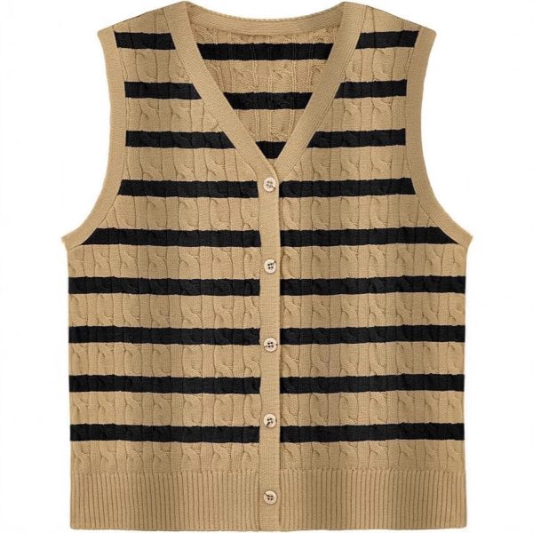 European And American Women's Fashion Sweater Vest Twisted Knitted Short - Image 5