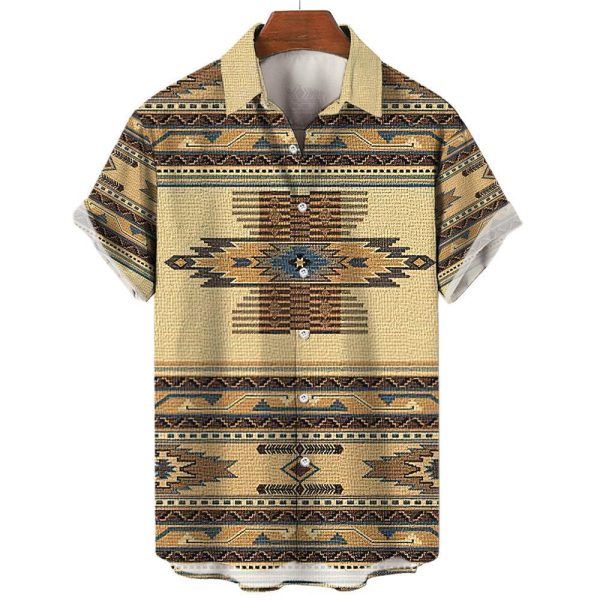 Men Shirts Tea Summer Shirt Top 5xl V-neck Vintage Clot - Image 10