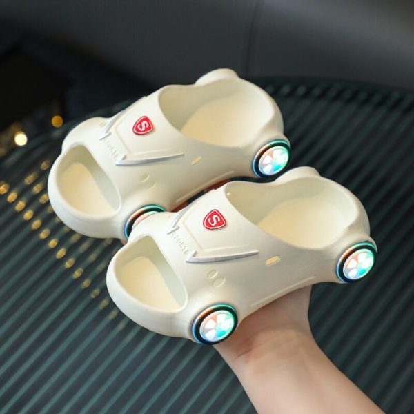 Kids Glowing Slippers Cartoon Car Sandals Children Sandals Anti Slip Boys Girls Luminous Slippers Summer Beach Shoes - Image 3
