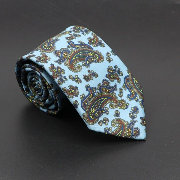 Super Soft Bohemian Silk Ties Men's Fashion 75mm Necktie - Image 7