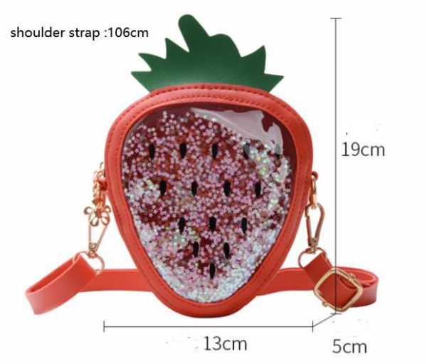 Summer Children's Pineapple Strawberry One Shoulder Jelly Bag - Image 9