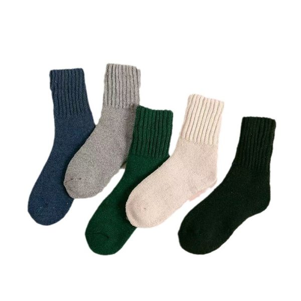 Wool Women's Medium Stockings Thickened Keep Warm Pure Color - Image 5