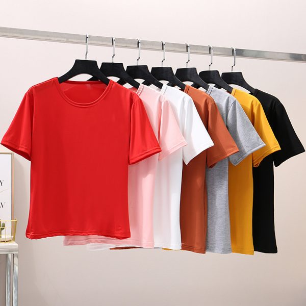 Pure White T Loose Casual Short Sleeve - Image 2