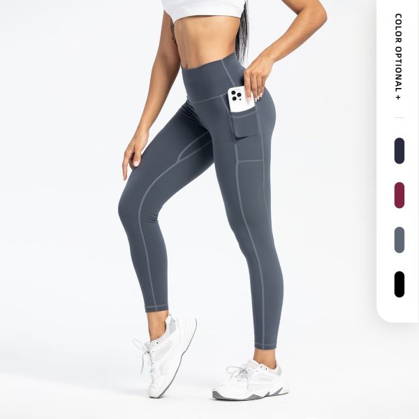 Women's Slim-fit Pocket High Waist Workout Sports Yoga Pants - Image 2