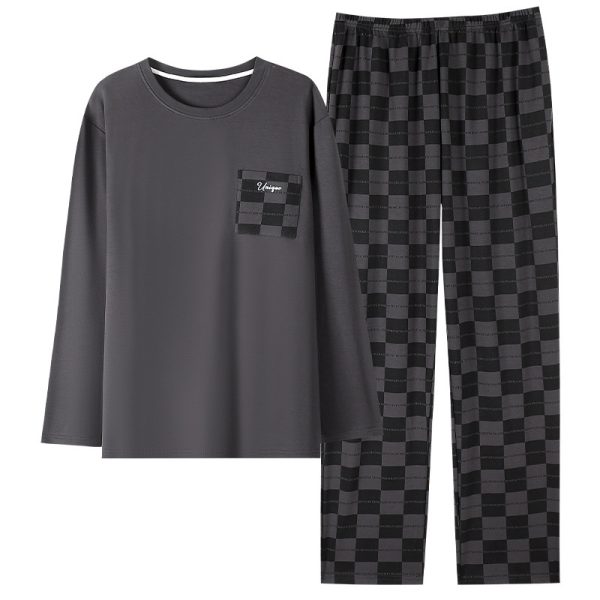 New Cotton Long Sleeve Full Cotton Casual Homewear Suit - Image 5