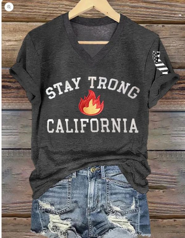 Women's V-neck Polyester T-shirt - Image 8