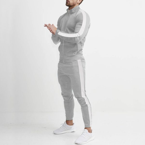 Men's Fashion Personalized Color Matching Hooded Sports Suit - Image 8