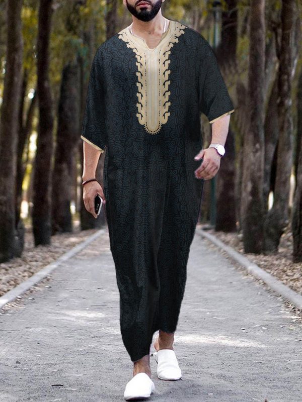 Short Sleeve Rompers Arab Ethnic Style Men - Image 6