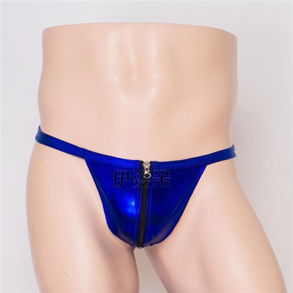 Men's Solid Color Low Waist Hollow Out See Through Underwear - Image 9