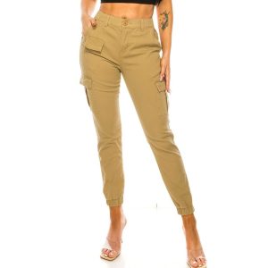 Women's Overalls Multi-pocket Design Elastic