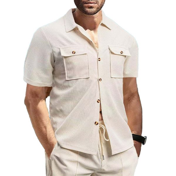 Men's Summer American Leisure Cargo Shirt - Image 10
