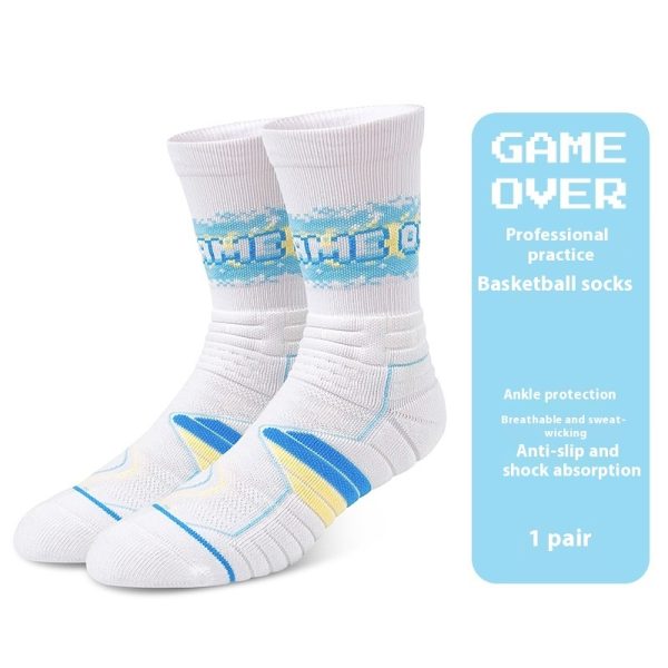 Basketball Men's American-style Long Towel Bottom Sports Socks - Image 3
