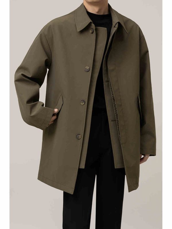 Casual Loose Jacket Mid-length Men's Duster - Image 4