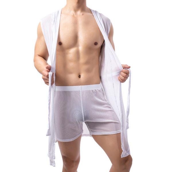 Gold Dot Bathrobe Men's Sexy Coat - Image 6