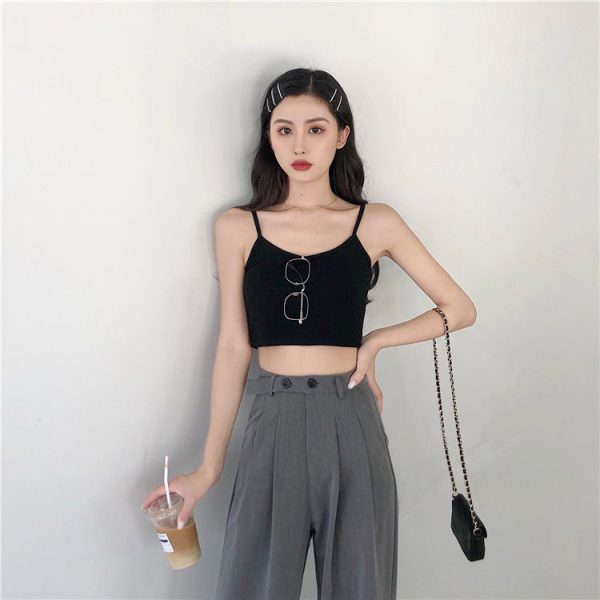 Short Midriff-baring Camisole Women's Summer All-matching - Image 10