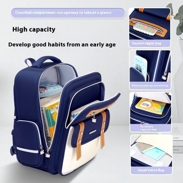 Oxford Cloth Children's Schoolbag Large Capacity Backpack - Image 3