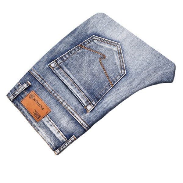 Retro Thin Jeans Straight Loose Casual Trousers Men - Image 6