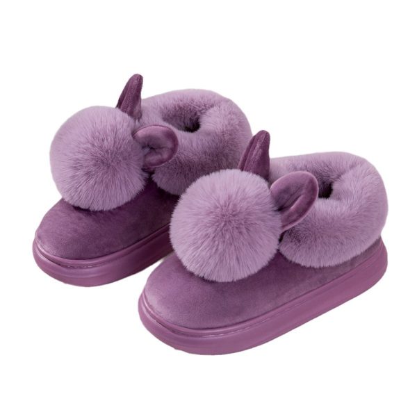 Cotton Slippers Women's Bag With Winter Indoor - Image 5