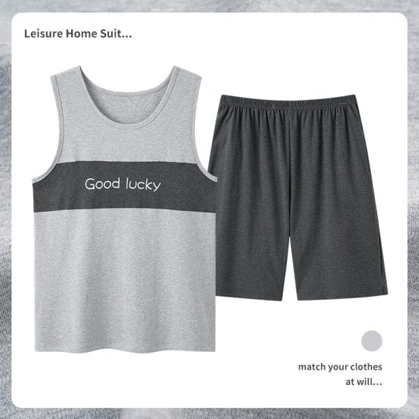 Men's Cotton Pajamas Sweat-absorbent Breathable Casual - Image 9