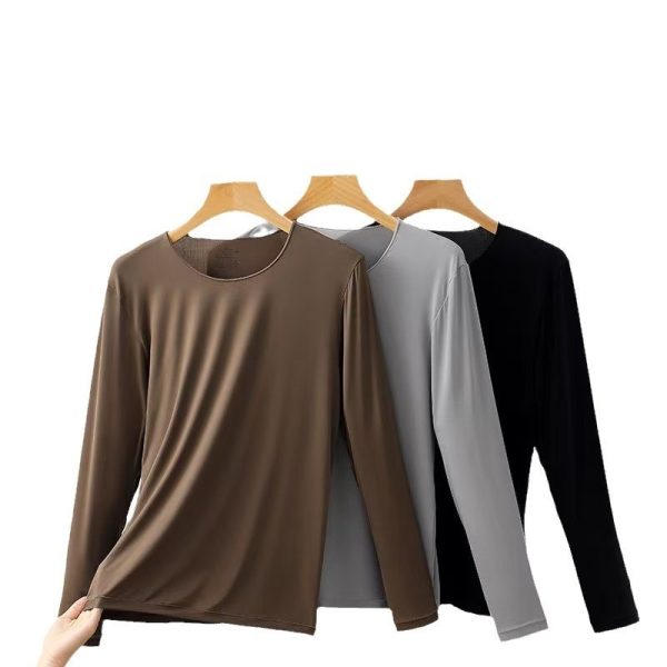 Men's High Elasticity Warm Ultra-thin Autumn Clothing And Pants Set - Image 5