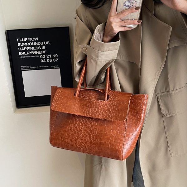 New Stone Pattern Large Capacity Handbag - Image 2