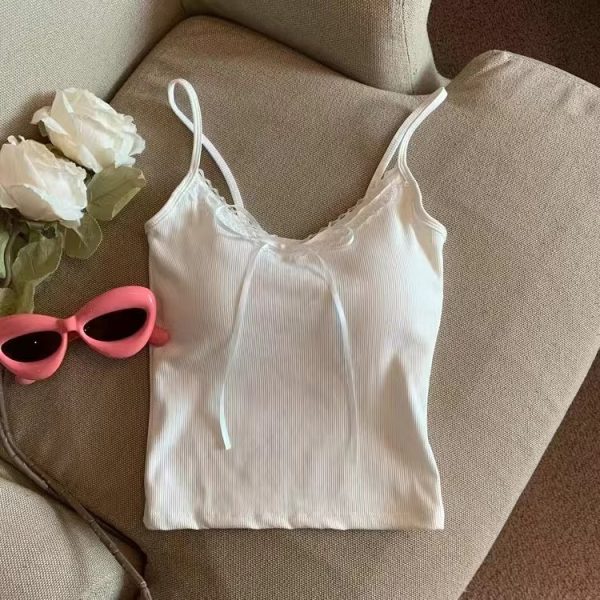 Women's V-neck Bowknot Camisole - Image 3