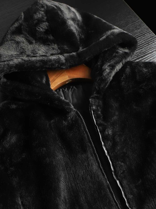 Winter New Men's Hooded Light Business Marten Overcoats Coat - Image 4