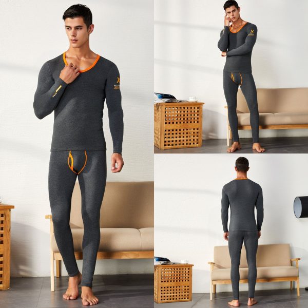 Men's Pure Cotton Thermal Underwear Suit Basic Long Johns - Image 3