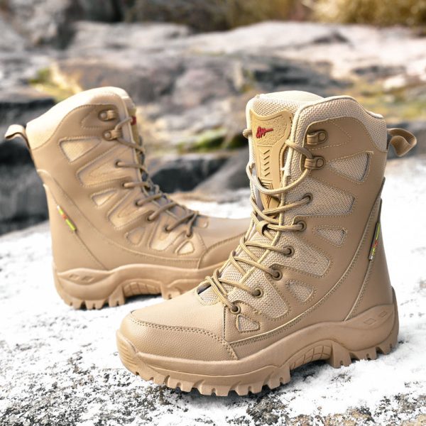 Hi-top Hiking Shoes Men's Breathable Sneaker Platform - Image 3