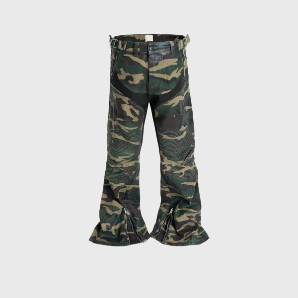 Men's Same Stitching Design Zipper Wide Leg Pants - Image 5