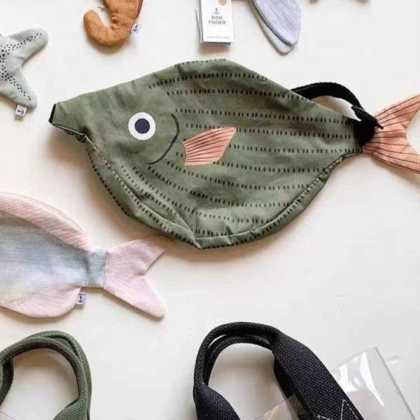 Children's Parent-child Green Fish Style Crossbody Bag - Image 3