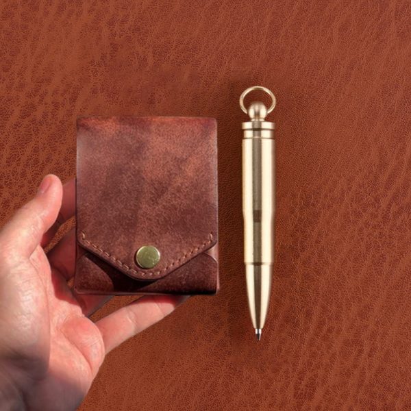 Retro Wallet Men's Design Creative Pen Card Holder - Image 4