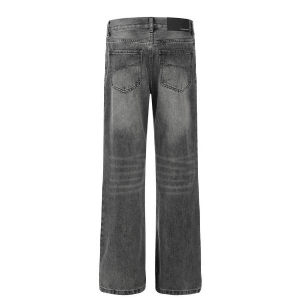Retro Design Baggy Straight Trousers - Image 2