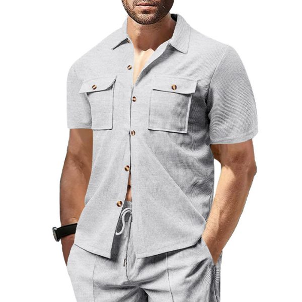 Men's Summer American Leisure Cargo Shirt - Image 3
